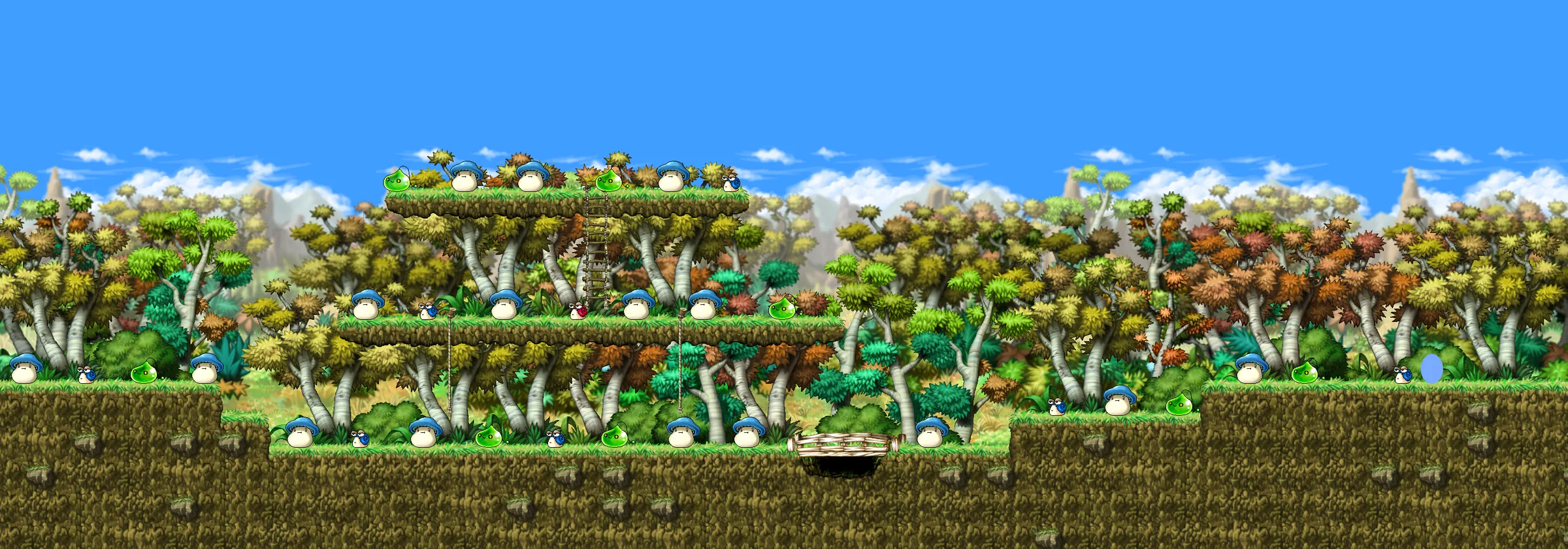 The Blue Mushroom Forestのマップ