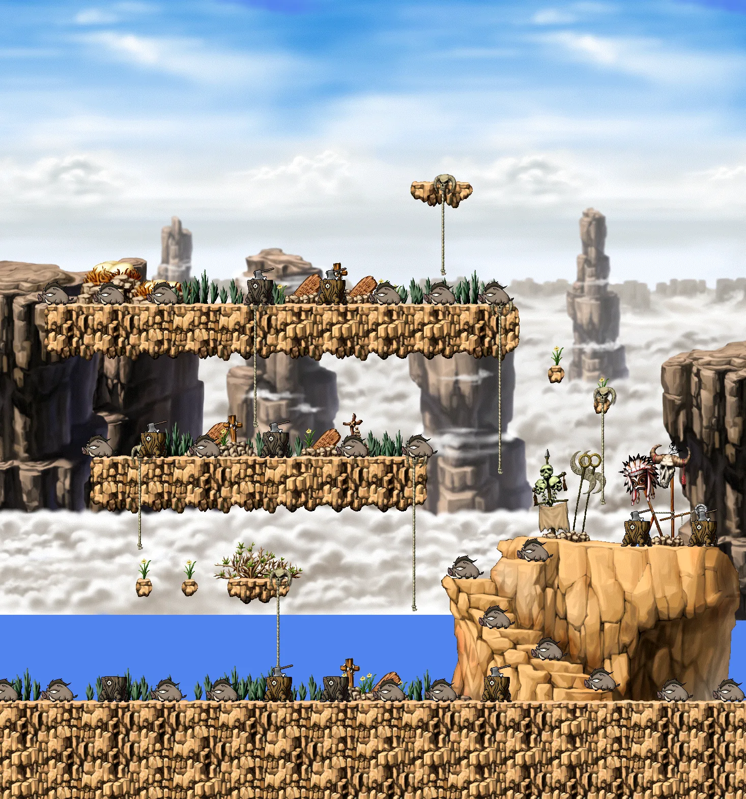 The Land of Wild Boar IIのマップ