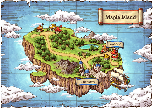 World map of Maple Island