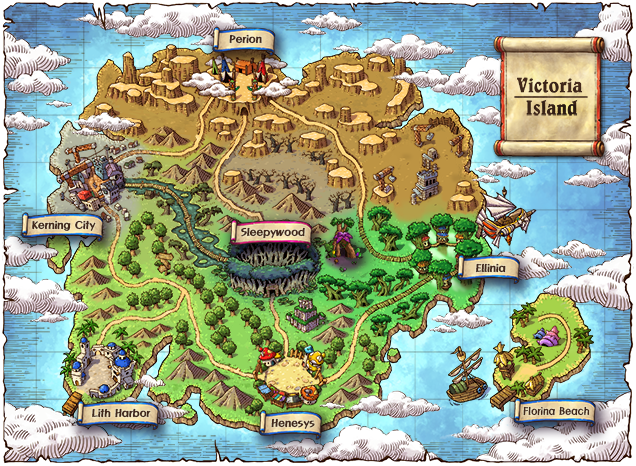 World map of Victoria Island