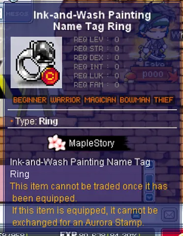 Screenshot 1 of Ink-and-Wash Painting Name Tag Ring